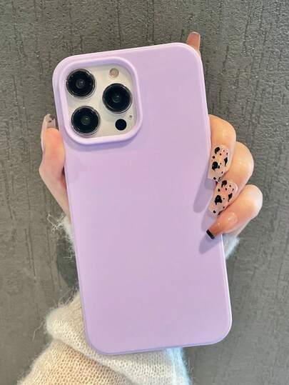 Funda de teléfono morada de unicolor mate minimalista y creativa, a prueba de golpes, compatible con iPhone Apple 11, 12, 13, 14, 15, 16, Plus, 13 Pro Max, XR, 16, 14 Plus, 14 Pro Max, 13 Pro Mini, resistente al agua, a las caídas y a los arañazos