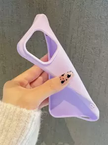 极简纯色硅胶紫色糖果磨砂创意防震手机壳，兼容苹果 11/12/13/14/15/16 Plus/13 Pro Max/XR/16/14 Plus/14 Pro Max/13 Pro Mini，防水防摔防刮，春季粉彩礼品 - 紫色 - 查看 2