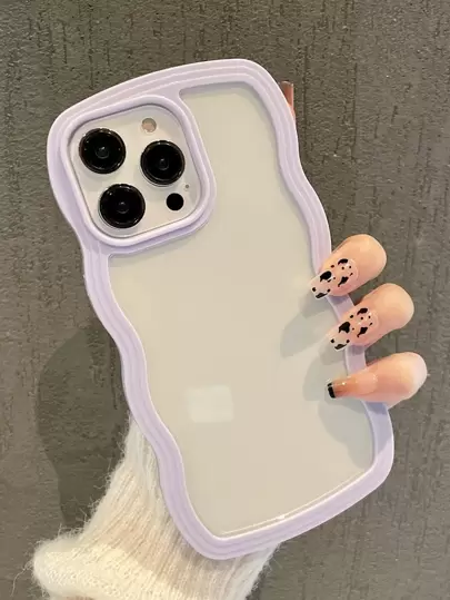 时尚简约波浪二合一透明防震手机壳适用于 11 12 13 14 15 16 17 XR 13 Pro Max 16 Pro Max 17 Plus 17 Pro 防水防摔防刮