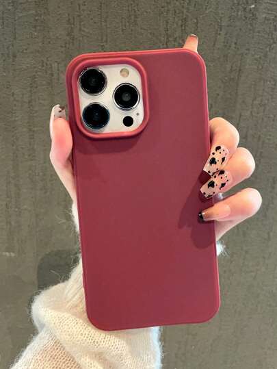 硅胶手机壳糖果珠简约纯色手机壳，磨砂防震保护套适用于 Apple 11 12 13 14 15 16 Plus、13 Pro Max、XR、16、14 Plus、14 Pro Max、13 Pro Mini 防水防摔防刮