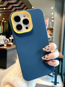 Ốp lưng điện thoại chống rơi 3 trong 1 sơn phun màu tương phản tương thích với iPhone 11, 12, 13, 11, 16 17 17 Pro Max 13 Pro Max 16 Plus 16 Pro Max 16 Pro 14 Pro 15 Pro Max và các mẫu khác, thời trang và cao cấp - Màu xanh lam - Xem 2