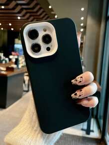 Apple Solid Color Sprayed Creative Contrast 3-In-1 Anti-Fall Phone Case Compatible With Iphone 11, 12, 13, 16
