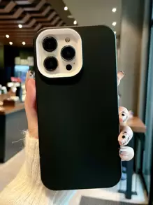 Apple Solid Color Sprayed Creative Contrast 3-In-1 Anti-Fall Phone Case Compatible With Iphone 11, 12, 13, 16