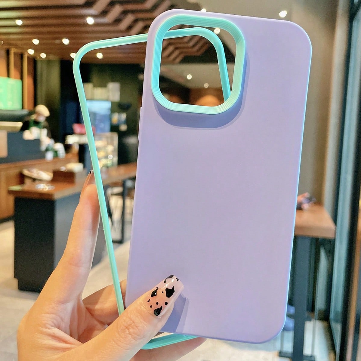Solid Color Spray Painted Contrast Color 3-In-1 Anti-Drop Phone Case Compatible With IPhone 11, 12, 13, 11, 16, 17, 17 Pro Max, 13 Pro Max, 16 Plus, 16 Pro Max, 16 Pro, 14 Pro, 15 Pro Max, Fashionable And High-End