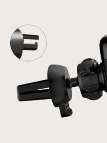 1入組碳纖維紋理質感汽車出風口手機座 - 黑色 - 查看 4