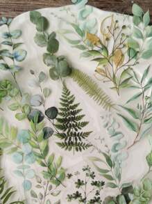 40张绿色树叶装饰宠物贴纸，适用于计划本、日记本、返校季剪贴簿等，趣味贴纸，笔记本电脑贴纸，Kindle手机贴纸 - 彩色 - 查看 3