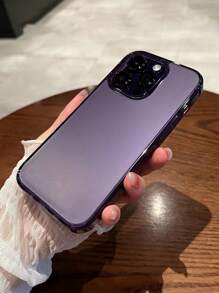 1 Pieza Estuche Rígido Y Suave De Doble Capa Con Acabado Mate En Color Morado, Resistente A Los Golpes - Morado - Ver 2