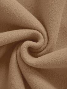 INAWLY 纯色保暖内衬运动衫、长袖上衣 - 卡其色 - 查看 3