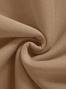 INAWLY 纯色保暖内衬运动衫、长袖上衣 - 卡其色 - 查看 7