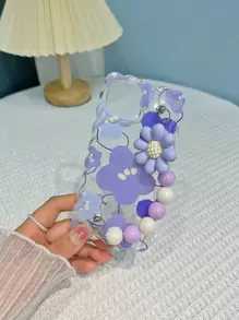 Flower Phone Case Braided Cord Colorful Painted Cute Design Protective Phone Case Compatible With IPhone 10, New Candy Painted Shockproof Creative Phone Cover Compatible With IPhone 14 - Multicolor - View 2