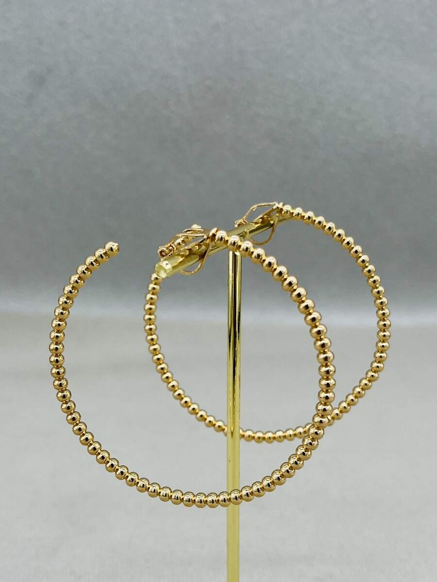 2 chiếc còng tai tối giản - Vàng - Xem 1