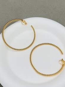 2 chiếc còng tai tối giản - Vàng - Xem 2