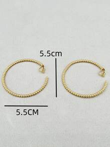 2 chiếc còng tai tối giản - Vàng - Xem 3