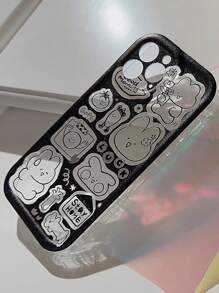 Funda para móvil con dibujos animados con estampado de conejo y letra - Multicolor - Ver 4