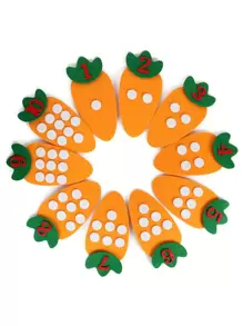 1 pieza Decoración de bricolaje poliéster en forma de zanahoria fieltro fieltro para - Multicolor - Ver 1