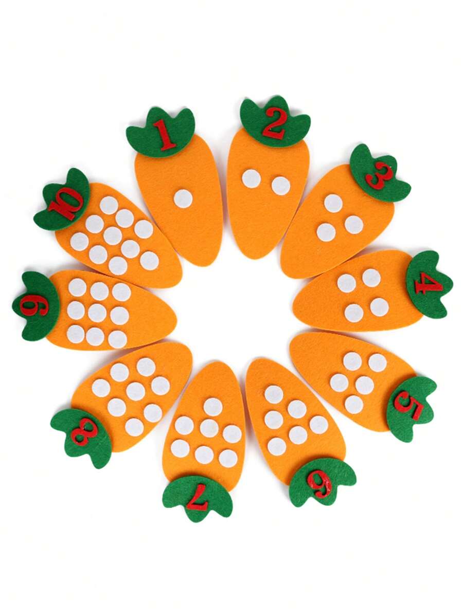 1 pieza Decoración de bricolaje poliéster en forma de zanahoria fieltro fieltro para - Multicolor - Ver 1