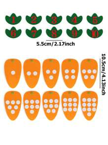 1 pieza Decoración de bricolaje poliéster en forma de zanahoria fieltro fieltro para - Multicolor - Ver 2