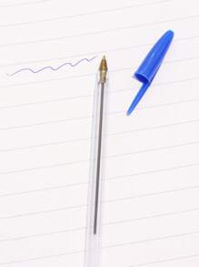3pcs Clear Ballpoint Pen, Simple Portable Writing Pen For Adult, Office, Student - Blue - View 13