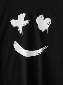 RueChic 男士卡通圖案T恤 - 黑色 - 查看 3