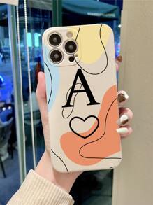 愛心和字母圖案防摔手機殼 - 彩色 - 查看 1
