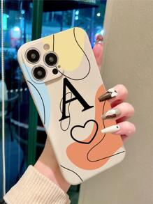 愛心和字母圖案防摔手機殼 - 彩色 - 查看 3