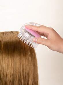 Shampoo Massage Hair Brush - Pink - View 2