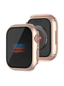 1入組二合一屏幕保護膜和保護殼適用於Apple Watch - 玫瑰金 - 查看 3
