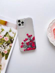 玫瑰花圖案直邊手機殼，適用於 iPhone 和 Samsung 手機 - 彩色 - 查看 2