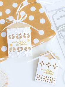 1入組幾何形狀切割模具極簡主義幾何設計碳鋼蝕刻模板工藝模具用於DIY - 銀色 - 查看 4