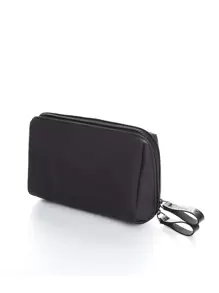 Túi đựng đồ trang điểm tiện lợi và đơn giản, Túi đựng đồ bằng vải mỹ phẩm cầm tay nhẹ và có sức chứa lớn để đựng đồ vệ sinh cá nhân, phấn và son môi - màu đen - Xem 1