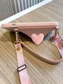 Multipurpose Phone Case With Shoulder Strap, Carrying Handle, Card Slot And Coin Pouch Compatible With Iphone 15pro Max, Compatible With Xiaomi, Compatible With Huawei, Compatible With Samsung Protective Cover,International Version, Not The Domestic Version - Pink - View 6
