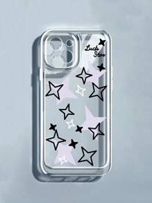 Vỏ điện thoại trong suốt họa tiết ngôi sao - Nhiều màu - Xem 1