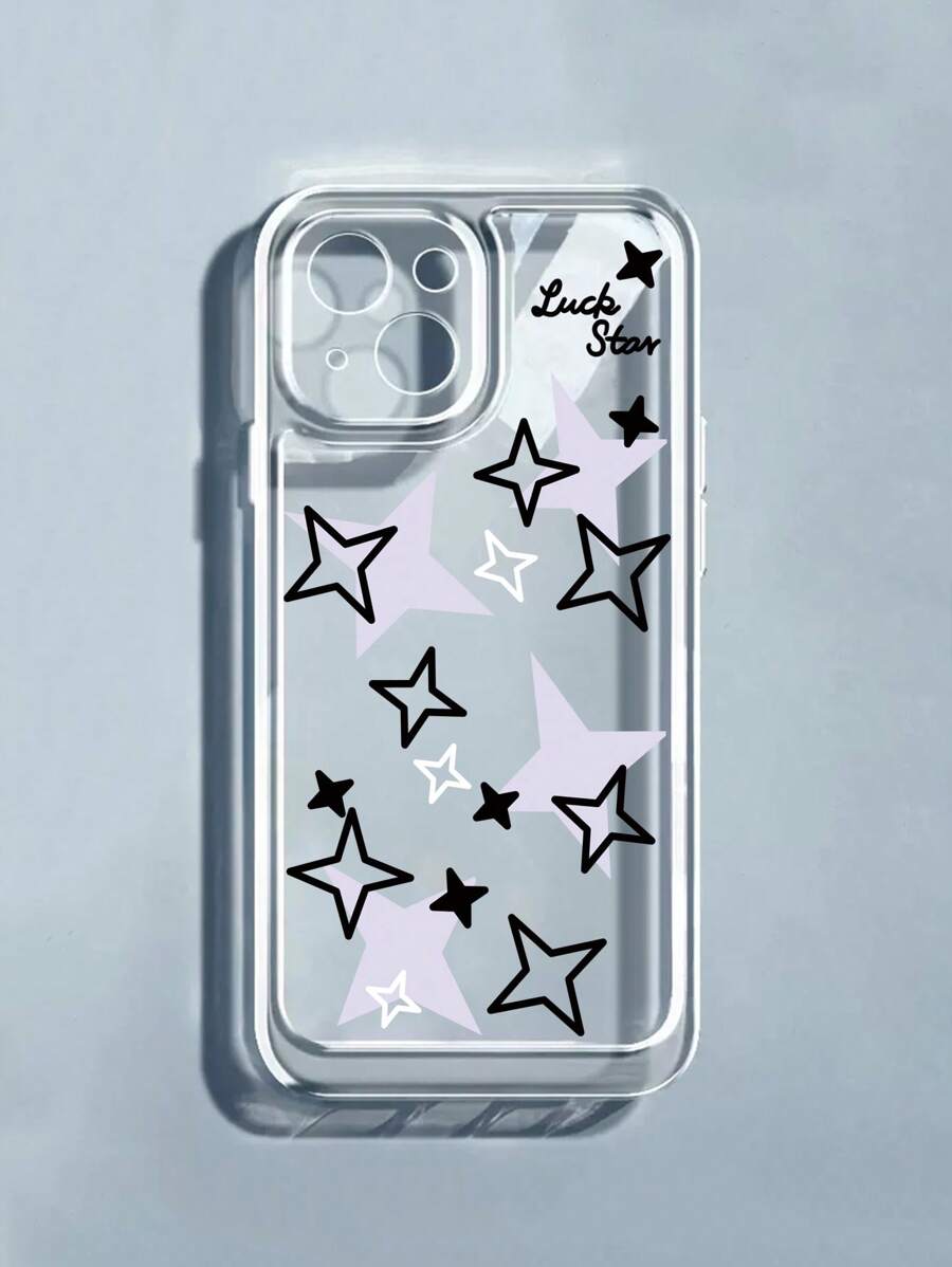 Vỏ điện thoại trong suốt họa tiết ngôi sao - Nhiều màu - Xem 1