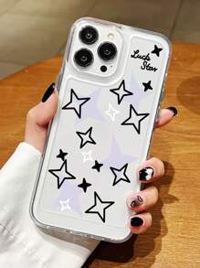 Vỏ điện thoại trong suốt họa tiết ngôi sao - Nhiều màu - Xem 2