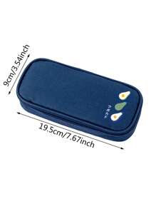 1pc Simple Peach Shaped Pencil Case (random Color)