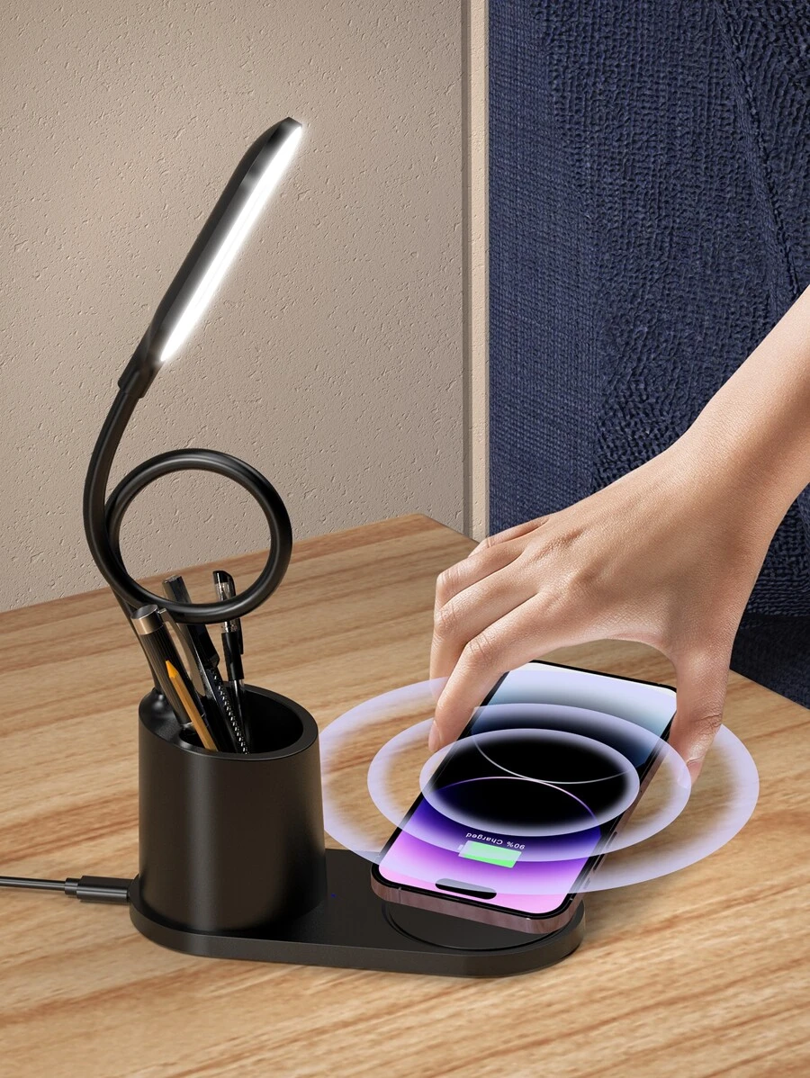 15W Multi-Function Wireless Charger With Pen Holder