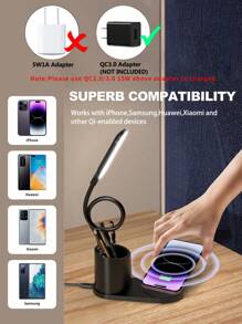 15W Multi-Function Wireless Charger With Pen Holder