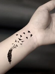 10pcs Flower Pattern Temporary Tattoo Sticker Bf06