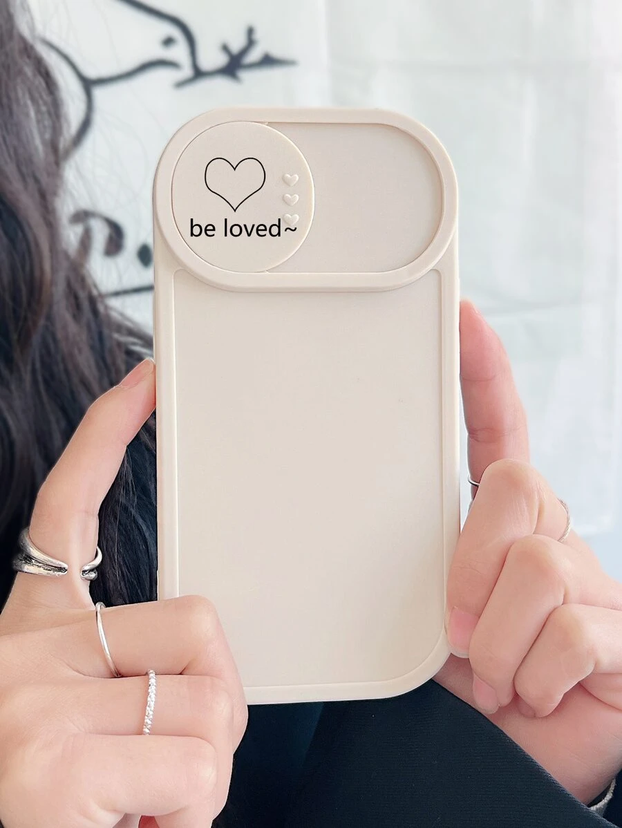 Apple Letter Graphic Phone Case - Multicolor - View 1