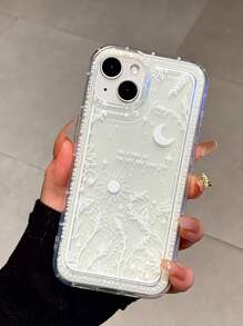 Floral Pattern Clear Phone Case Compatible With iPhone 15/15Pro/15Plus/15Promax - Multicolor - View 1