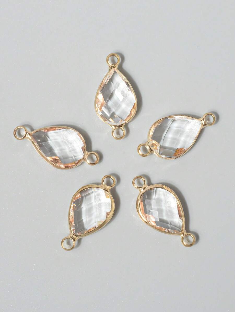 5 Cái/bộ Thời Trang Thiết Kế Hình Giọt Nước Tự Làm Trang Sức Làm Cổng Kết Nối Nữ Cho Tự Làm Trang Sức Làm - Trong sáng - Xem 1
