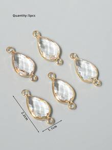 5 Cái/bộ Thời Trang Thiết Kế Hình Giọt Nước Tự Làm Trang Sức Làm Cổng Kết Nối Nữ Cho Tự Làm Trang Sức Làm - Trong sáng - Xem 3