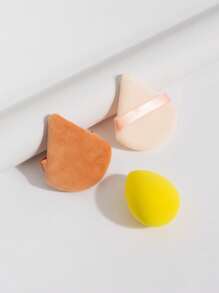 1支化妝海綿和2支粉撲 - 彩色 - 查看 4