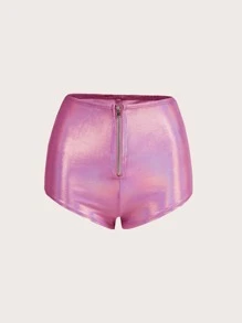 SHEIN ICON Zip Fly Shorts - Pink - View 6