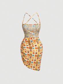 SHEIN MOD Floral Print Cami Dress - Multicolor - View 2