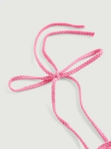 SHEIN MOD Tie Shoulder Bustier Cami Top - Pink - View 3