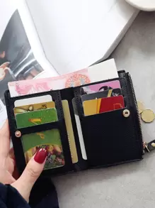 Ví nữ ngắn gọn, thêu họa tiết quả anh đào, kiểu dáng tối giản, ví đựng tiền xu nhỏ gọn, chất liệu PU chống nước, nhẹ, làm quà tặng bạn gái - Nhiều màu - Xem 5