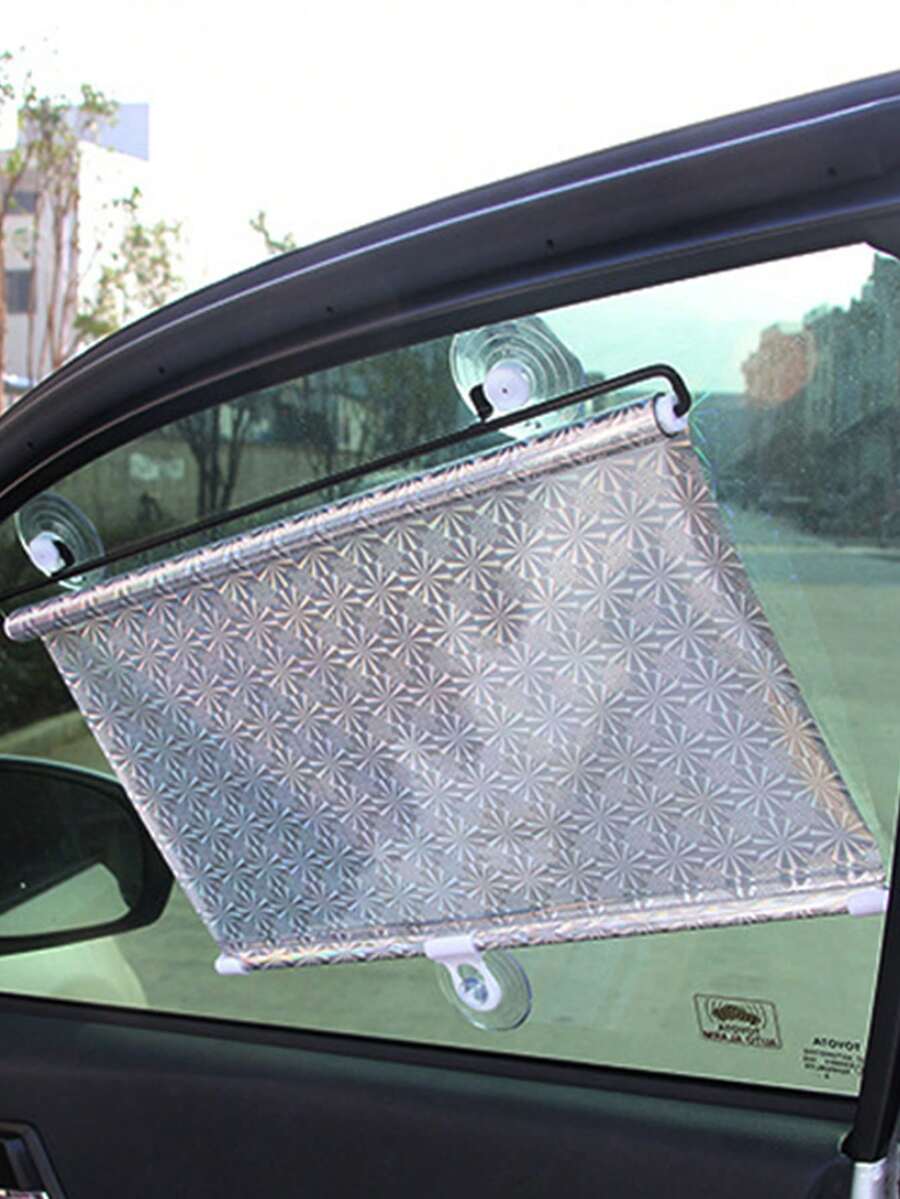 Sombrilla ventosa retractable de coche - Plateado - Ver 1