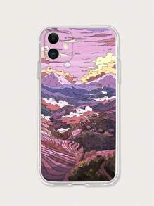山峦彩绘手机壳，国际版，非国内版 - 彩色 - 查看 1