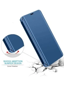 Hadaasi 1 chiếc ốp lưng điện thoại bằng da tráng gương màu xanh dương có chân đế, tương thích với iPhone 17 Pro/17 Pro Max/17 Air/17/16 Pro/16 Pro Max/16 Plus/16/16E/15 Pro/15 Pro Max/15 Plus/15/14 Pro/14 Pro Max/14 Plus/14/13 Pro/13 Pro Max/13/12 Pro/12 Pro Max/12/11 Pro Max/11/11 Pro, tương thích với Galaxy S26 Ultra/S26 Plus/S26, tương thích với Galaxy S24 Ultra/S24 Plus/S24, S23 Ultra/S23 Plus/A17/A07, tương thích với Honor 400/400 Pro/400 Lite, tương thích với Redmi 15C, phiên bản quốc tế, không phải phiên bản nội địa. - Màu xanh lam - Xem 6